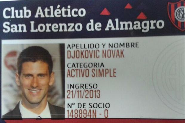 El carnet de socio de Djokovic