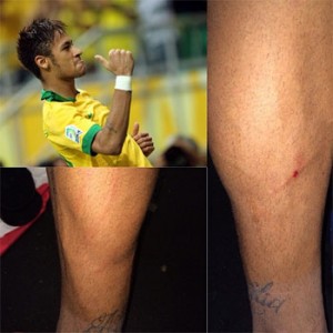 Neymar colgó una foto después de la victoria de Brasil sobre Honduras en la que el delantero recibió fuertes entradas