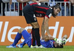 Lesión David Ospina con el Niza