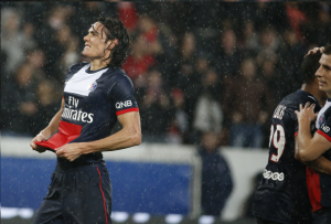 psg golea 4-0 sl lorient con doblete de Cavani