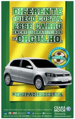 Campaña contra Diego Costa en Brasill