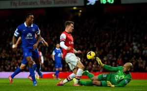 Arsenal y Everton se repartieron puntos en el Emirates.