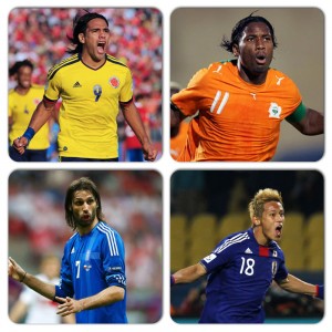 Colombia, Costa de Marfil, Japón y Grecia