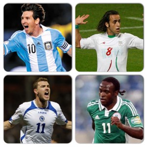 Argentina, Nigeria, Bosnia y Irán