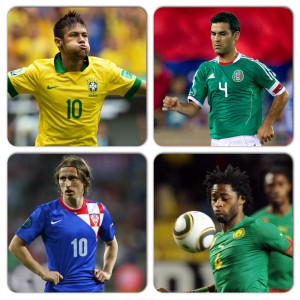 Brasil, México, Camerún y Croacia