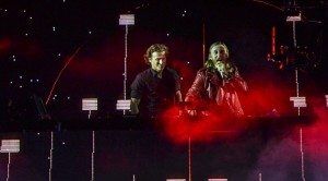 Diego Forlán compartió escenario con David Guetta.