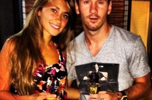 Messi y Antonella su novia 2014