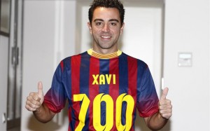 Ante el Getafe, Xavi jugó su partido número 700 con el BARCA