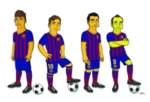 Jugadores del Barcelona estarán en Los Simpson