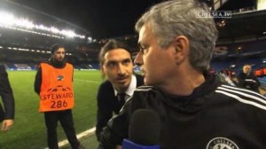 Ibra le desea suerte a Mourinho en la champions