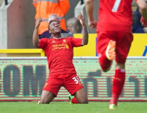 Liverpool celebra un triunfo ante el norwich 2014