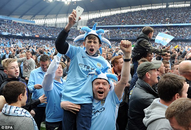Citizens celebran titulo en la premier league 2014