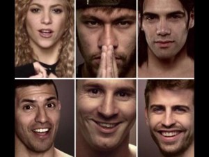 último video de shakira con Neymar, messi, aguero, pique, falcao, cesc y su hijo milan como protagonistas