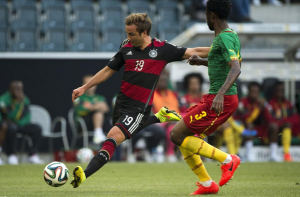 Alemania se enfretaba a Camerún en Mönchengladbach en partido amistoso previo a brasil 2014.