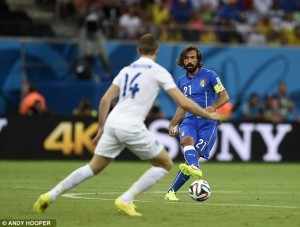 espectacular Tiro libre de pirlo ante inglaterra en el mundial