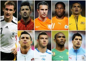 Los goleadores que van a brasil 2014