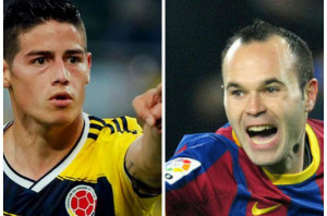 Andrés Iniesta, el auténtico ídolo de James Rodríguez