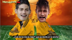 james vs neymar en cartoon