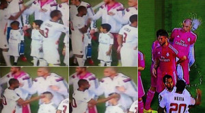 Pepe le niega el saludo a Keita en amistoso entre la Roma y el Real Madrid