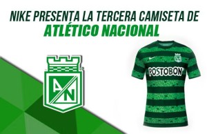 Atlético nacional y su tercer equipacion nike para la temporada 2014 para copa sudamericana y liga postobon