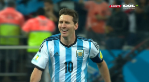 Celebración de leo messi al clasificar a la final de la copa mundo