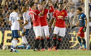 Manchester united golea 7-0 a los LA Galaxy en el debut de van gaal