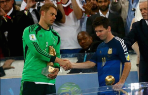 Neuer es el mejor arquero del mundial y messi el mejor jugador de la copa mundo segun la fifa