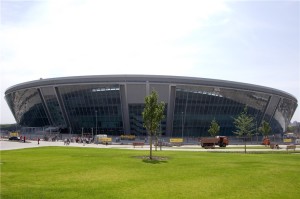Estadio del Shakhtar Donetsk bombardeado