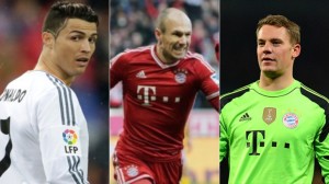 Cristiano, Robben y Neuer, candidatos al Mejor Jugador de Europa