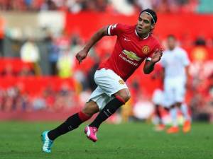 Falcao con la camiseta del manchester united