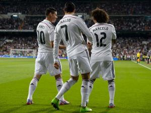 #CristianoRonaldo anotó en la victoria del Madrid y celebró bailando el #RasTasTas con #JamesRodríguez.
