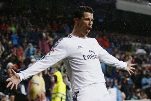 Cristiano Ronaldo celebrando con el Real Madrid