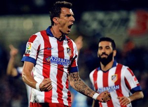 Mario Mandzukic registra 10 goles en los 17 partidos que ha disputado con el Atlético de Madrid.