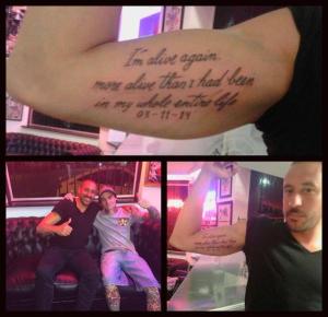El emotivo tatuaje de Jonás Gutiérrez tras superar el cáncer