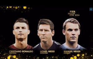 los 3 finalistas al balon de oro 2014