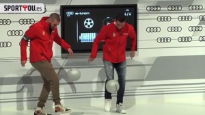 Duelo de toques entre benzema y cristiano ronaldo por Audi