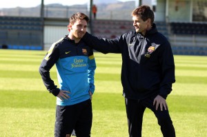 Messi y Vilanova en Barcelona