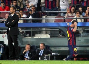 Messy y Luis Enrique en Barcelona
