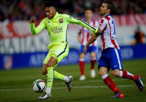 Neymar contra el Atlético de Madrid