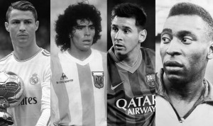 Ronaldo, Messi, Maradona y Pelé