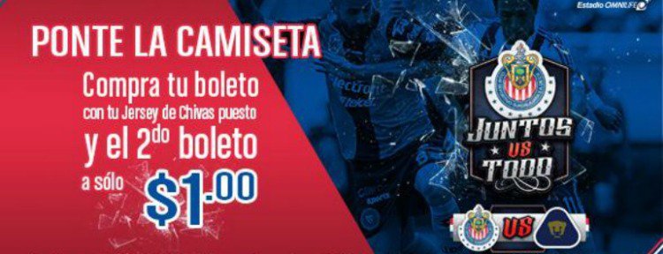 BOLETOS A PESO PARA QUE LA AFICIÓN APOYE A CHIVAS