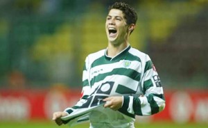 El portugués Cristiano Ronaldo con el Sporting de Lisboa.