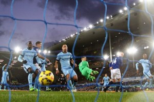 Joe Hart, el principal protagonista de la paridad del City ante el Everton en Goodison Park.