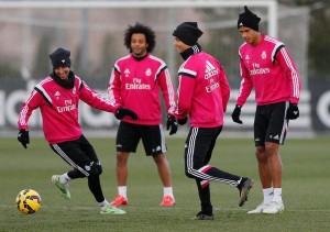 #EntrenamientoRealMadrid Coentrao / Cr7 / Marcelo / Varane