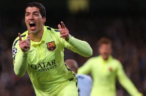 Primer doblete de Luis Suárez con el Barça