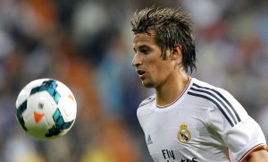 Fabio Coentrao con el Real Madrid