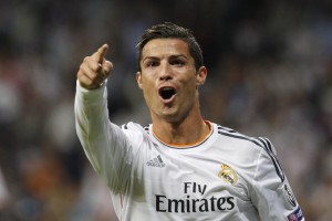 Cristiano Ronaldo celebrando en el Real Madrid