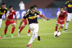 Esposa e hija de Falcao celebran el gol del 'Tigre'