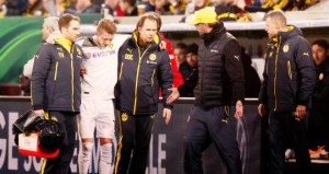 Marco Reus tuvo que salir por lesión en el encuentro ante Dynamo Dresden. Ha sido el tobillo de nuevo