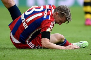 Schweinsteiger se lesionó y no estará con el Bayern en la Copa de Alemania